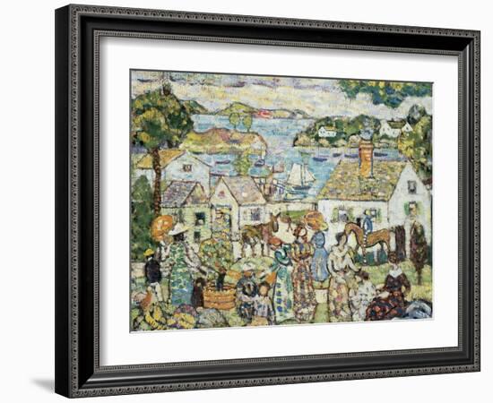 New England Harbour, c.1919-23-Maurice Brazil Prendergast-Framed Giclee Print