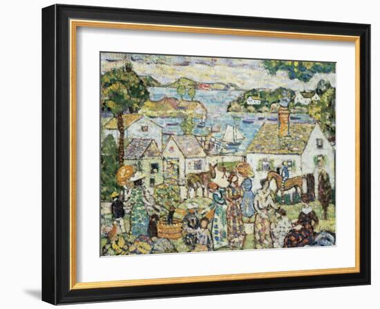 New England Harbour, c.1919-23-Maurice Brazil Prendergast-Framed Giclee Print