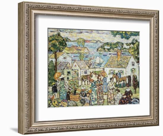 New England Harbour, c.1919-23-Maurice Brazil Prendergast-Framed Giclee Print