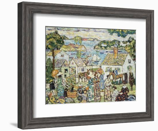 New England Harbour, c.1919-23-Maurice Brazil Prendergast-Framed Giclee Print