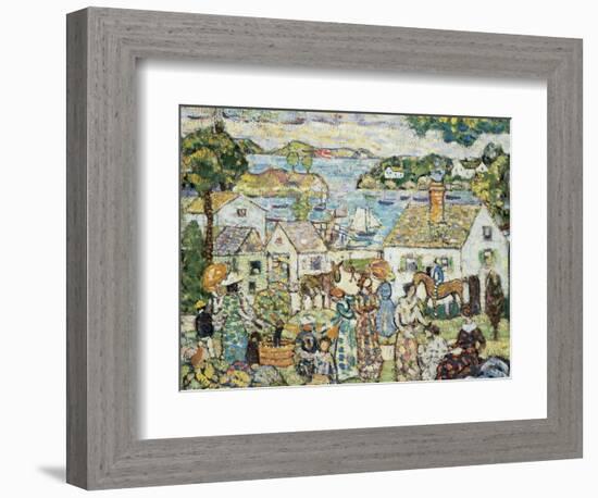 New England Harbour, c.1919-23-Maurice Brazil Prendergast-Framed Giclee Print