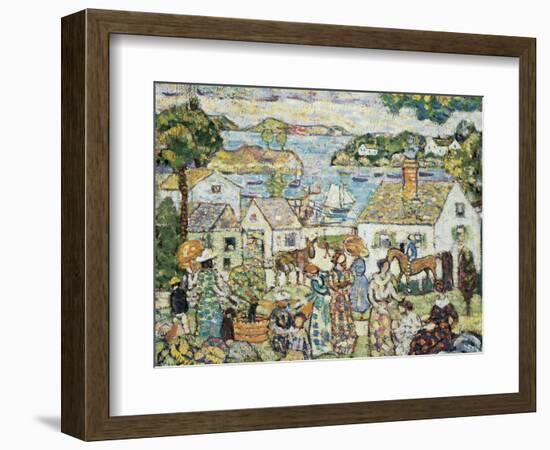 New England Harbour, c.1919-23-Maurice Brazil Prendergast-Framed Giclee Print