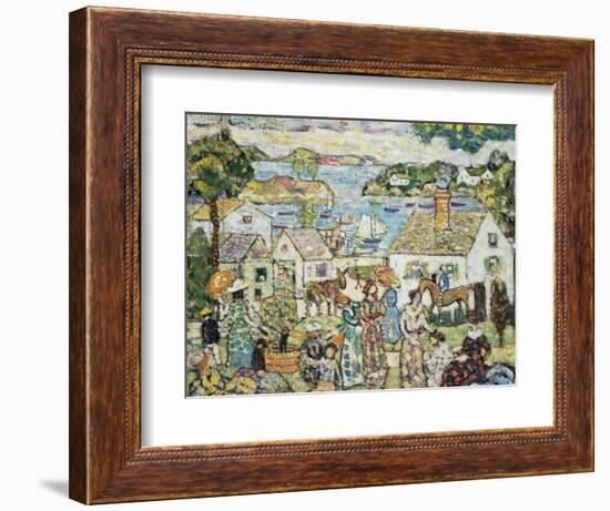 New England Harbour, c.1919-23-Maurice Brazil Prendergast-Framed Giclee Print