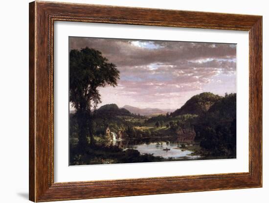 New England Landscape-Frederic Edwin Church-Framed Art Print