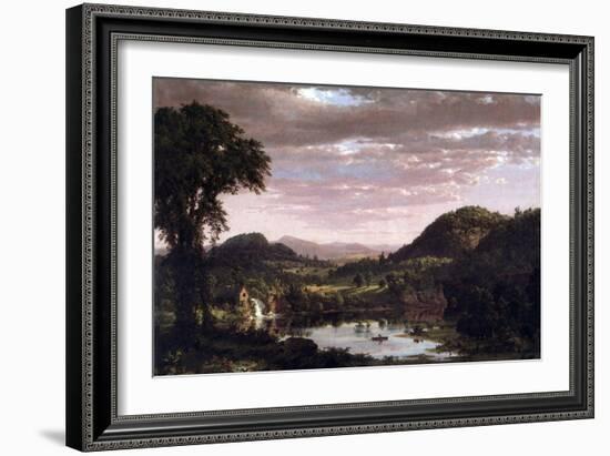 New England Landscape-Frederic Edwin Church-Framed Art Print