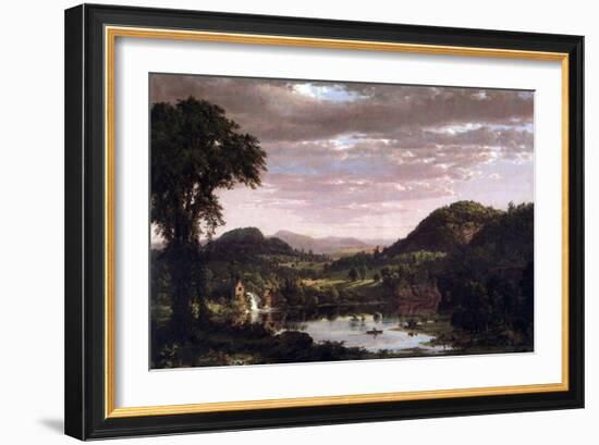 New England Landscape-Frederic Edwin Church-Framed Art Print