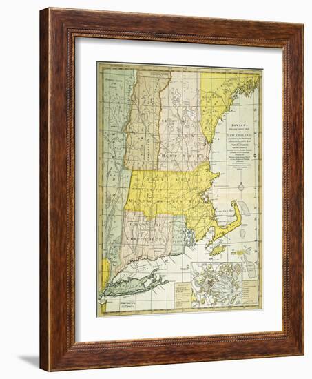 New England Map, C1775-null-Framed Giclee Print