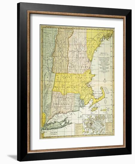 New England Map, C1775-null-Framed Giclee Print