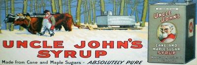 Uncle John's Maple Syrup Framed Ad-New England Maple Syrup Co.-Framed Art Print