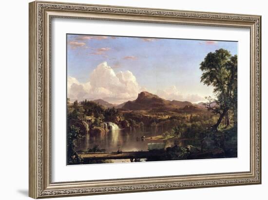 New England Scene-Frederic Edwin Church-Framed Art Print