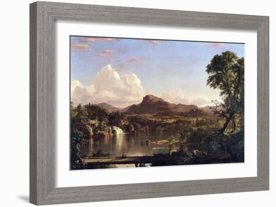 New England Scene-Frederic Edwin Church-Framed Art Print