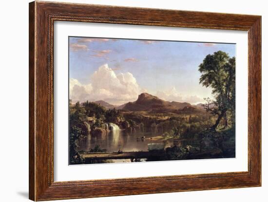 New England Scene-Frederic Edwin Church-Framed Art Print