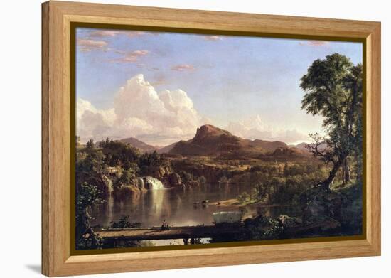 New England Scene-Frederic Edwin Church-Framed Stretched Canvas