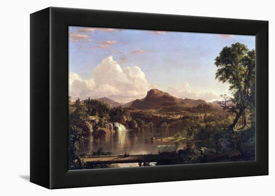 New England Scene-Frederic Edwin Church-Framed Stretched Canvas