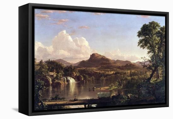 New England Scene-Frederic Edwin Church-Framed Stretched Canvas