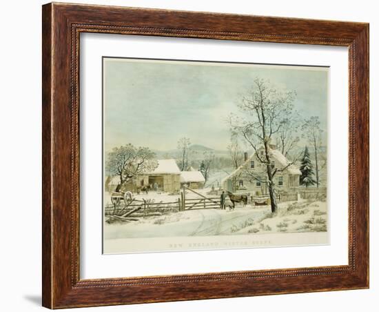 New England Winter Scene, 1861, Currier and Ives, Publishers-Mary Cassatt-Framed Giclee Print