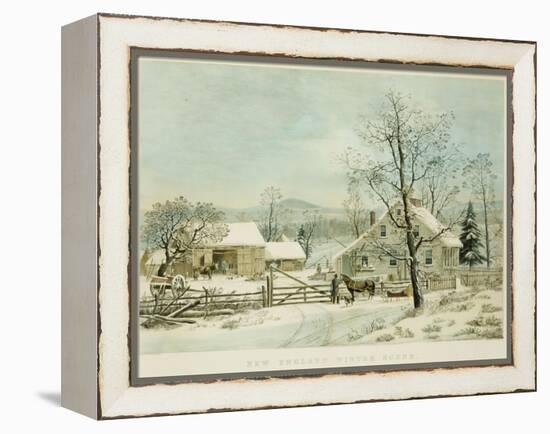 New England Winter Scene, 1861, Currier and Ives, Publishers-Mary Cassatt-Framed Premier Image Canvas