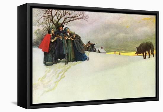 New England Witches-Howard Pyle-Framed Premier Image Canvas