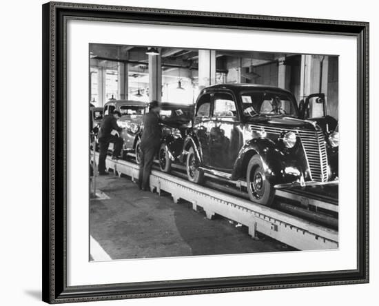 New Fiat Cars Sitting on the Assembly Line at the Fiat Auto Factory-Carl Mydans-Framed Photographic Print