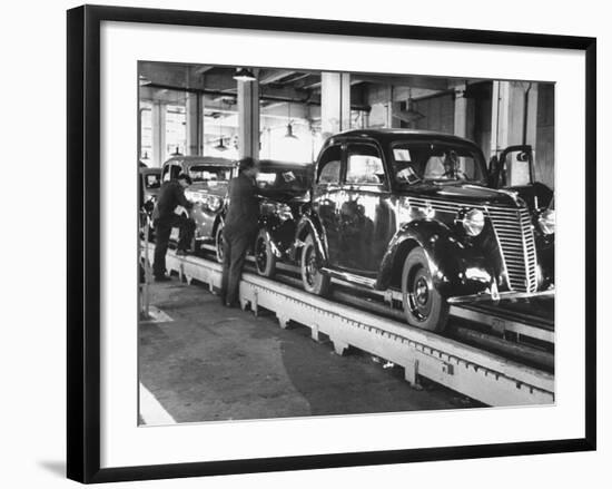 New Fiat Cars Sitting on the Assembly Line at the Fiat Auto Factory-Carl Mydans-Framed Photographic Print