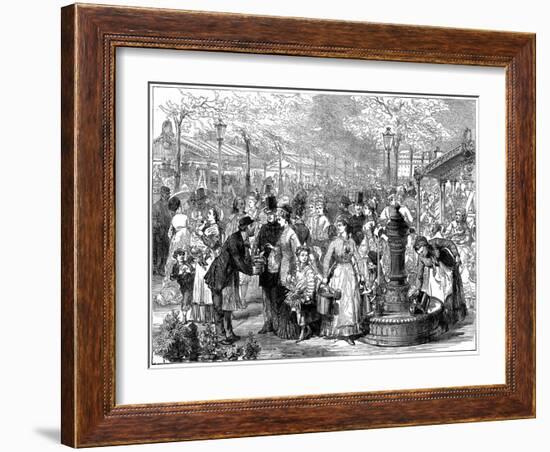 New Flower Market, Paris, 1874-null-Framed Giclee Print