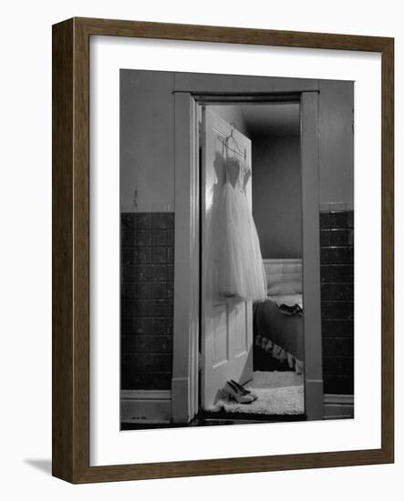 New Formal Dress and Shoes For 15 Year Old Girl, Going to Her First Formal Dance at Naval Armory-Cornell Capa-Framed Photographic Print