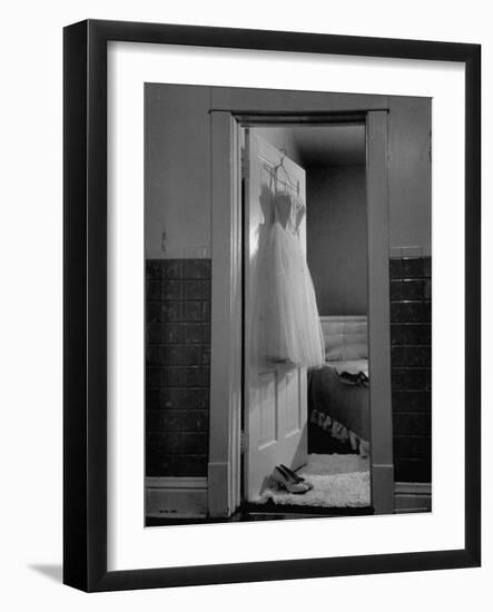 New Formal Dress and Shoes For 15 Year Old Girl, Going to Her First Formal Dance at Naval Armory-Cornell Capa-Framed Photographic Print