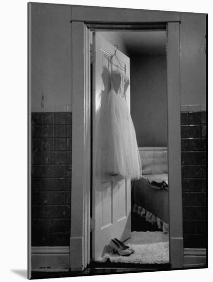 New Formal Dress and Shoes For 15 Year Old Girl, Going to Her First Formal Dance at Naval Armory-Cornell Capa-Mounted Photographic Print