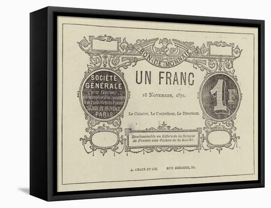 New French Bank Note-null-Framed Premier Image Canvas