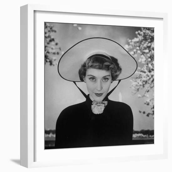 New French Hat For Spring-Nina Leen-Framed Photographic Print