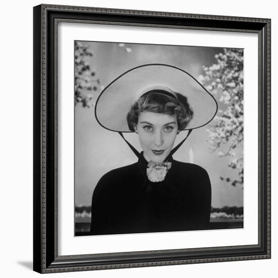 New French Hat For Spring-Nina Leen-Framed Photographic Print