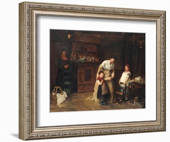 New Friends, 1875 (Oil on Canvas)-Bertha Wegmann-Framed Giclee Print
