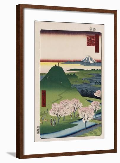 New Fuji, Meguro', from the Series 'One Hundred Views of Famous Places in Edo'-Utagawa Hiroshige-Framed Giclee Print