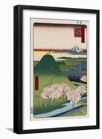 New Fuji, Meguro', from the Series 'One Hundred Views of Famous Places in Edo'-Ando Hiroshige-Framed Giclee Print