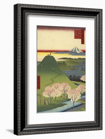 New Fuji, Meguro (Meguro Shin-Fuji), 1857-Ando Hiroshige-Framed Art Print