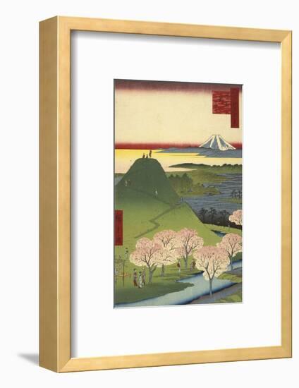 New Fuji, Meguro (Meguro Shin-Fuji), 1857-Ando Hiroshige-Framed Art Print