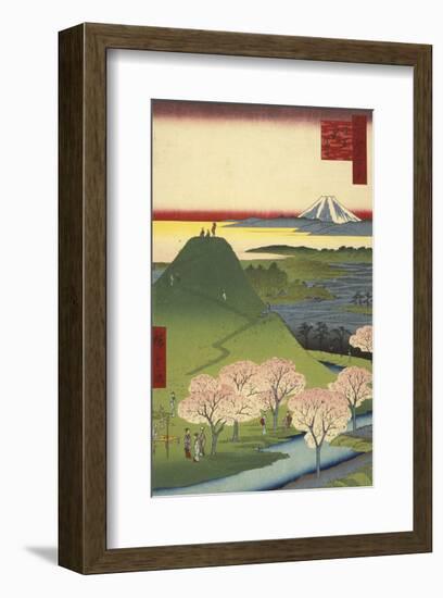 New Fuji, Meguro (Meguro Shin-Fuji), 1857-Ando Hiroshige-Framed Art Print