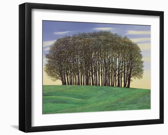 New Growth, Dorset Clump of Trees, 2015 (Oil on Canvas)-Liz Wright-Framed Giclee Print