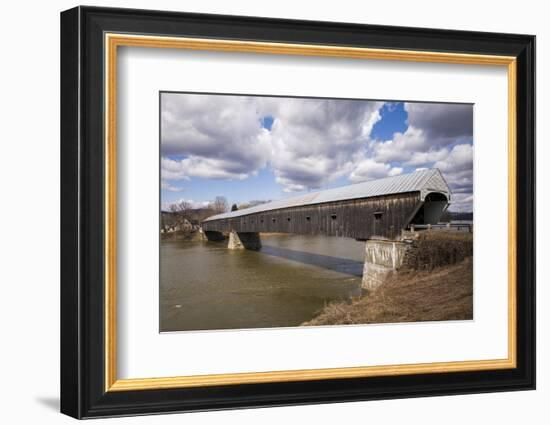 New Hampshire, Cornish Windsor Covered Bridge over Connecticut River-Walter Bibikow-Framed Photographic Print