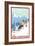 New Hampshire - Downhill Skier-Lantern Press-Framed Art Print