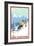 New Hampshire - Downhill Skier-Lantern Press-Framed Art Print