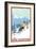 New Hampshire - Downhill Skier-Lantern Press-Framed Art Print