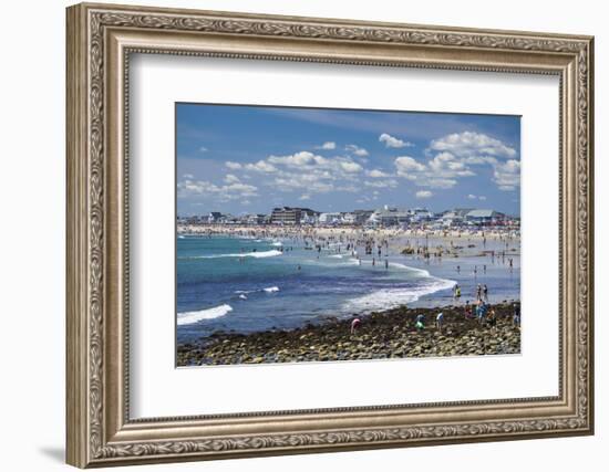 New Hampshire, Hampton Beach, Beach in Summer-Walter Bibikow-Framed Photographic Print