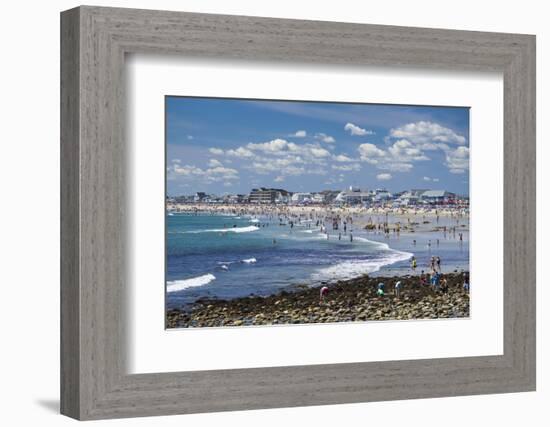 New Hampshire, Hampton Beach, Beach in Summer-Walter Bibikow-Framed Photographic Print