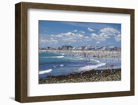 New Hampshire, Hampton Beach, Beach in Summer-Walter Bibikow-Framed Photographic Print