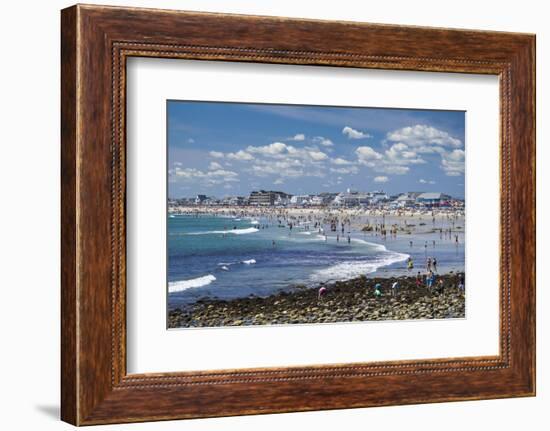 New Hampshire, Hampton Beach, Beach in Summer-Walter Bibikow-Framed Photographic Print