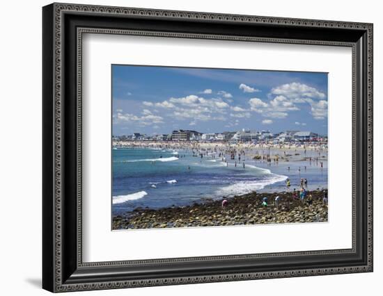 New Hampshire, Hampton Beach, Beach in Summer-Walter Bibikow-Framed Photographic Print