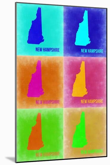 New Hampshire Pop Art Map 2-NaxArt-Mounted Art Print