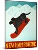 New Hampshire Snowboard Black-Stephen Huneck-Mounted Giclee Print