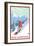 New Hampshire - Snowboarder Scene-Lantern Press-Framed Art Print